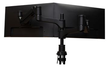 R-Go Caparo 4 Twin - Befestigungskit (einstellbarer Monitorarm) - für 2 LCD-Displays - Aluminium - mattsilber von LumaTech
