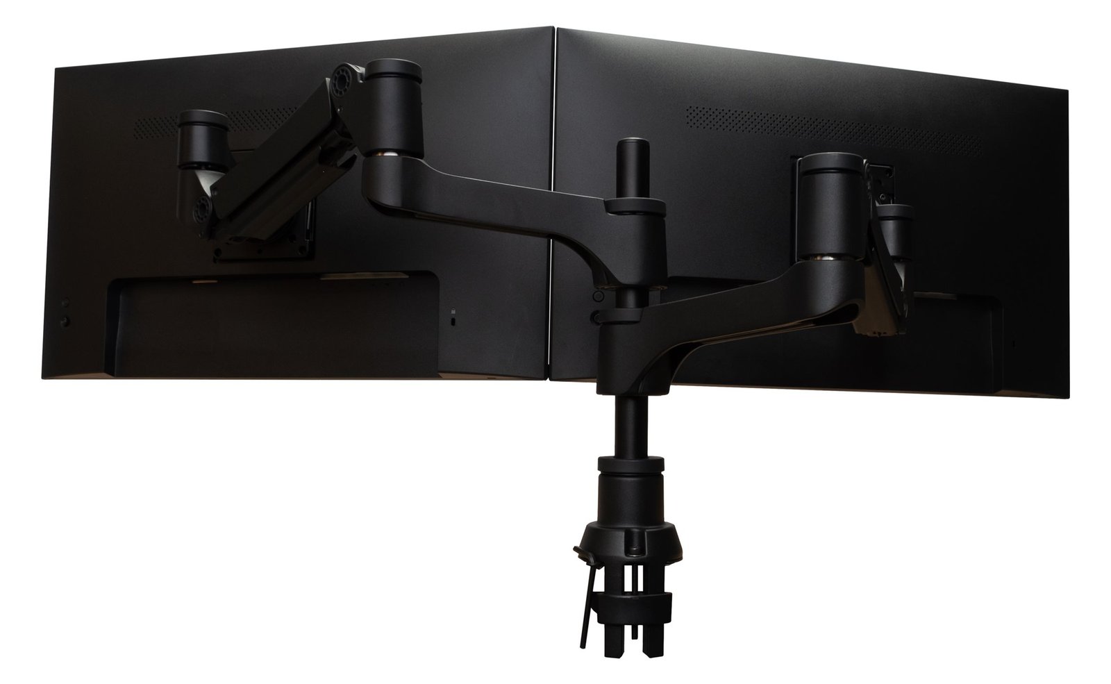 R-Go Caparo 4 Twin - Befestigungskit (einstellbarer Monitorarm) - für 2 LCD-Displays - Aluminium - mattsilber