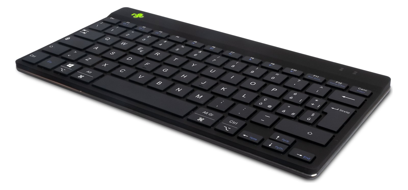 R-Go Compact Break - Tastatur - mit integrierter Pauseanzeige - TL: Italienisch, QWERTY - Schwarz