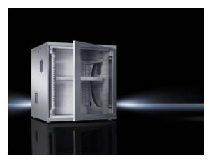 Rittal FlatBox - Gehäuse - geeignet für Wandmontage - RAL 7035 - 18U - 48.3 cm (19)