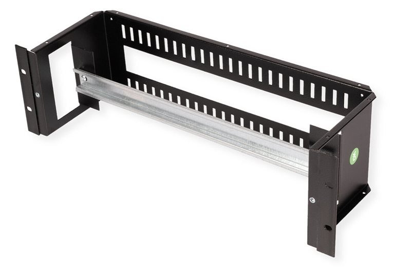 ROLINE 19 Zoll Hutschienenträger 3 HE 133x482x123 HxBxT schwarz
