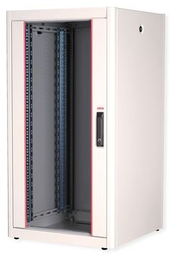 ROLINE 19 Zoll Netzwerkschrank Basic 22 600x600 BxT Glastür grau von LumaTech