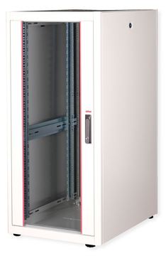 ROLINE 19 Zoll Netzwerkschrank Basic 26 600x800 BxT Glastür grau von LumaTech