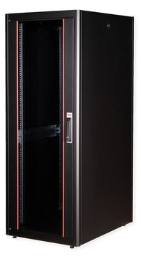 ROLINE 19 Zoll Netzwerkschrank Basic 32 600x800 BxT Glastür schwarz von LumaTech