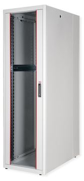ROLINE 19 Zoll Netzwerkschrank Basic 42 600x1000 BxT Glastür grau von LumaTech