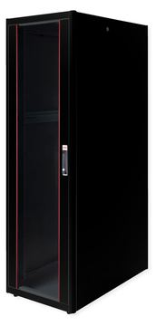 ROLINE 19 Zoll Netzwerkschrank Basic 42 600x1000 BxT Glastür schwarz von LumaTech