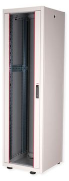 ROLINE 19 Zoll Netzwerkschrank Basic 42 600x600 BxT Glastür grau von LumaTech