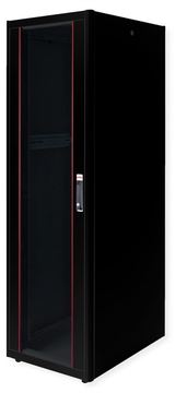 ROLINE 19 Zoll Netzwerkschrank Basic 42 600x800 BxT Glastür schwarz von LumaTech