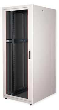 ROLINE 19 Zoll Netzwerkschrank Basic 42 800x1000 BxT Glastür grau von LumaTech