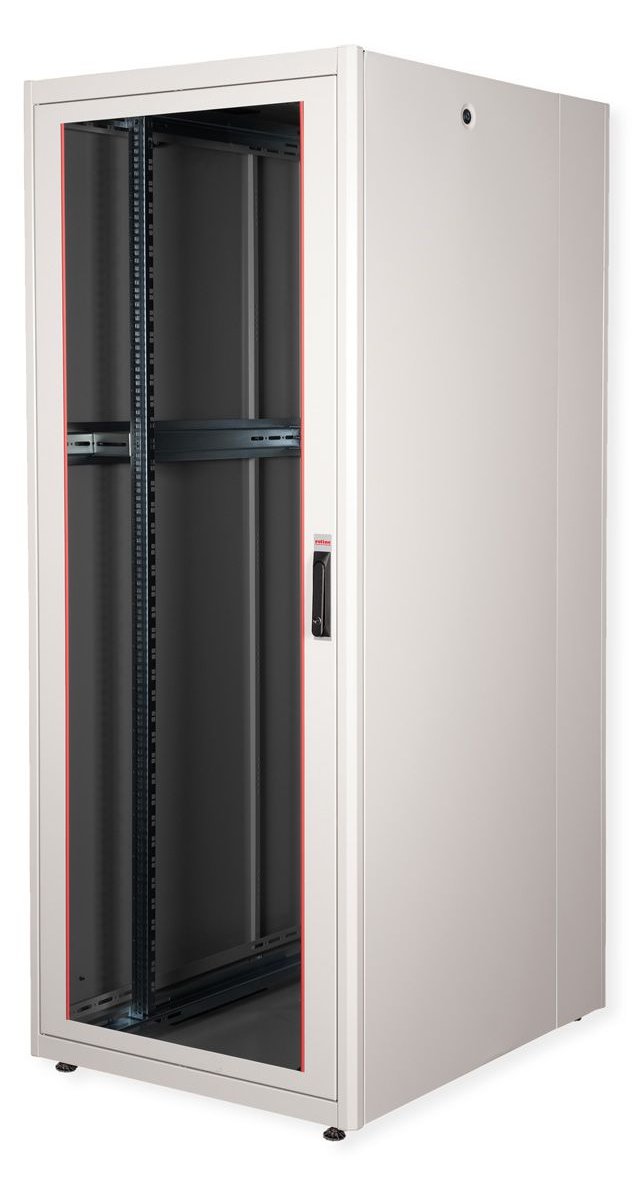 ROLINE 19 Zoll Netzwerkschrank Basic 42 800x1000 BxT Glastür grau