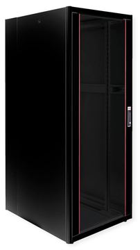 ROLINE 19 Zoll Netzwerkschrank Basic 42 800x1000 BxT Glastür schwarz von LumaTech