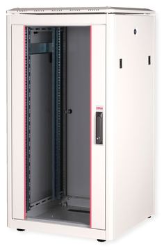 ROLINE 19 Zoll Netzwerkschrank Pro 22 HE 600x600 BxT Glastür grau von LumaTech