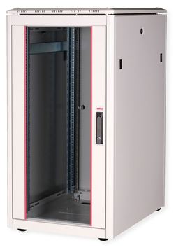 ROLINE 19 Zoll Netzwerkschrank Pro 22 HE 600x800 BxT Glastür grau von LumaTech