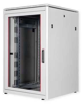 ROLINE 19 Zoll Netzwerkschrank Pro 22 HE 800x800 BxT Glastür grau von LumaTech