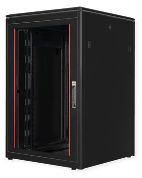 ROLINE 19 Zoll Netzwerkschrank Pro 22 HE 800x800 BxT Glastür schwarz von LumaTech