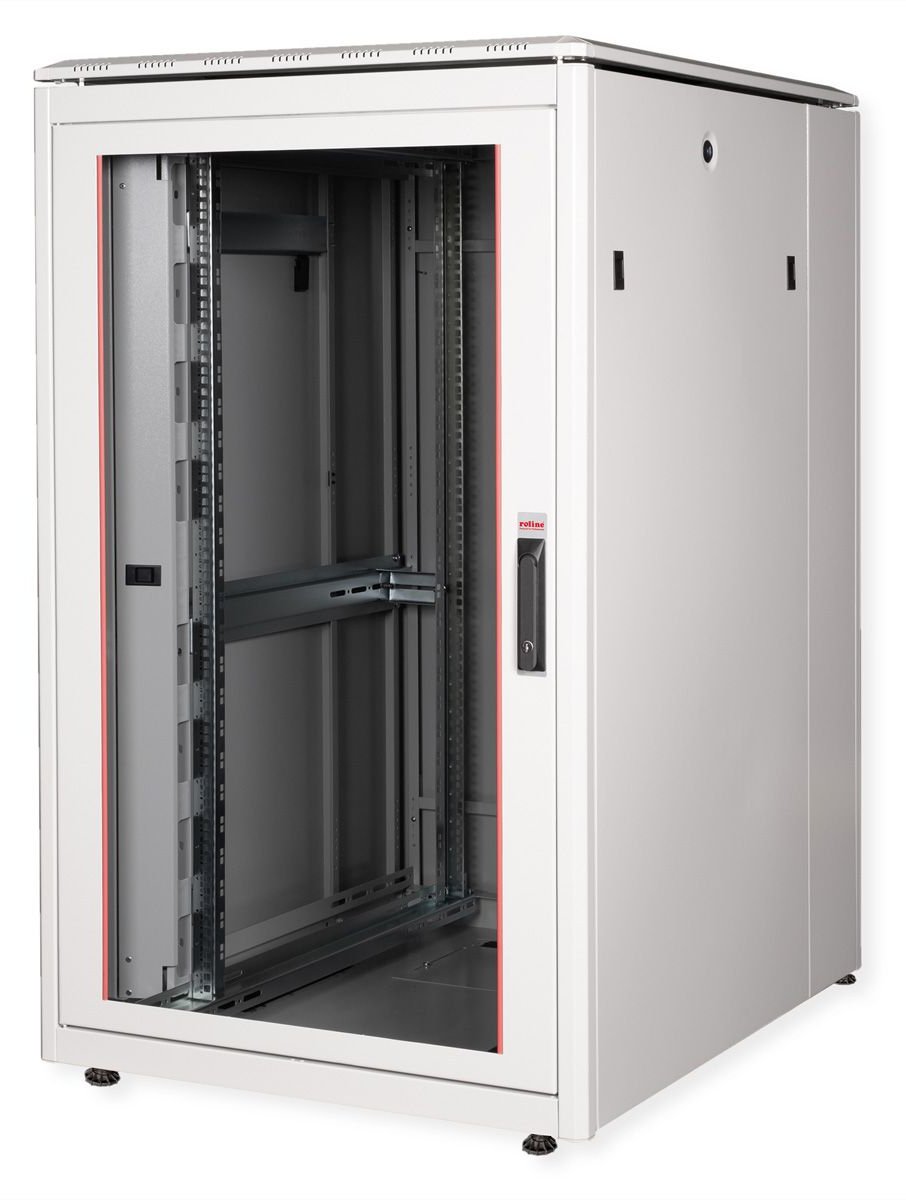 ROLINE 19 Zoll Netzwerkschrank Pro 26 HE 800x1000 BxT Glastür grau