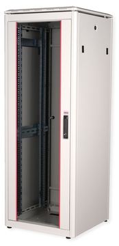 ROLINE 19 Zoll Netzwerkschrank Pro 32 HE 600x600 BxT Glastür grau von LumaTech