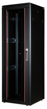 ROLINE 19 Zoll Netzwerkschrank Pro 36 HE 600x600 BxT Glastür schwarz von LumaTech