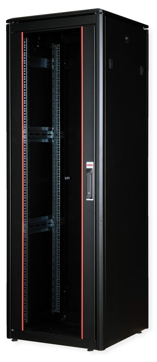 ROLINE 19 Zoll Netzwerkschrank Pro 36 HE 600x600 BxT Glastür schwarz
