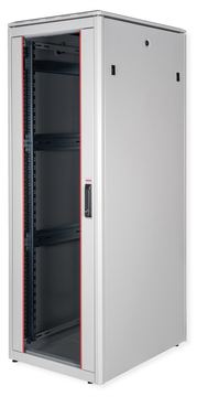 ROLINE 19 Zoll Netzwerkschrank Pro 36 HE 600x800 BxT Glastür grau von LumaTech