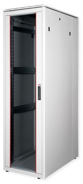 ROLINE 19 Zoll Netzwerkschrank Pro 42 HE 600x1000 BxT Glastür grau von LumaTech