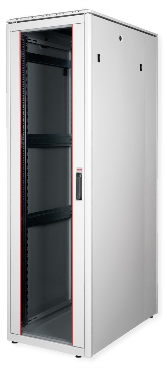 ROLINE 19 Zoll Netzwerkschrank Pro 42 HE 600x1000 BxT Glastür grau