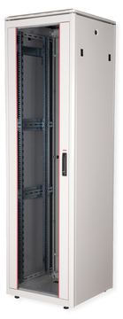 ROLINE 19 Zoll Netzwerkschrank Pro 42 HE 600x600 BxT Glastür grau von LumaTech