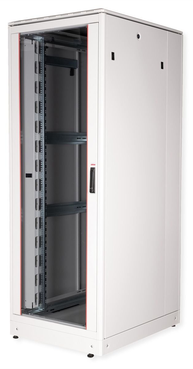 ROLINE 19 Zoll Netzwerkschrank Pro 42 HE 800x1000 BxT Glastür grau
