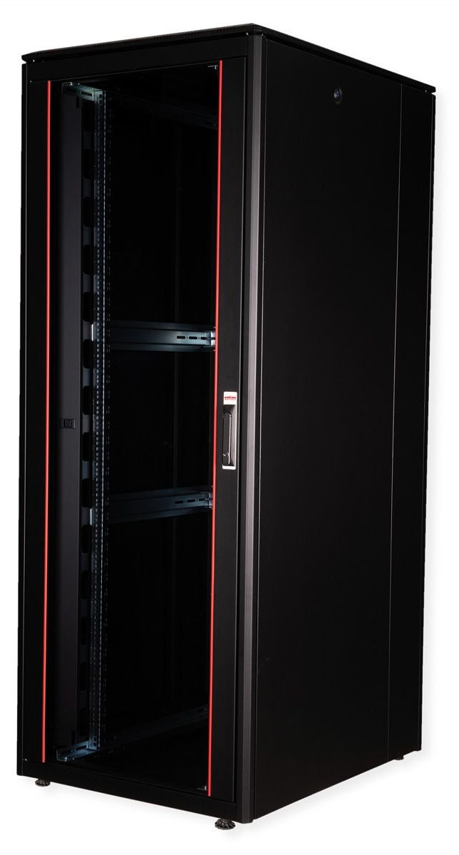 ROLINE 19 Zoll Netzwerkschrank Pro 42 HE 800x1000 BxT Glastür schwarz