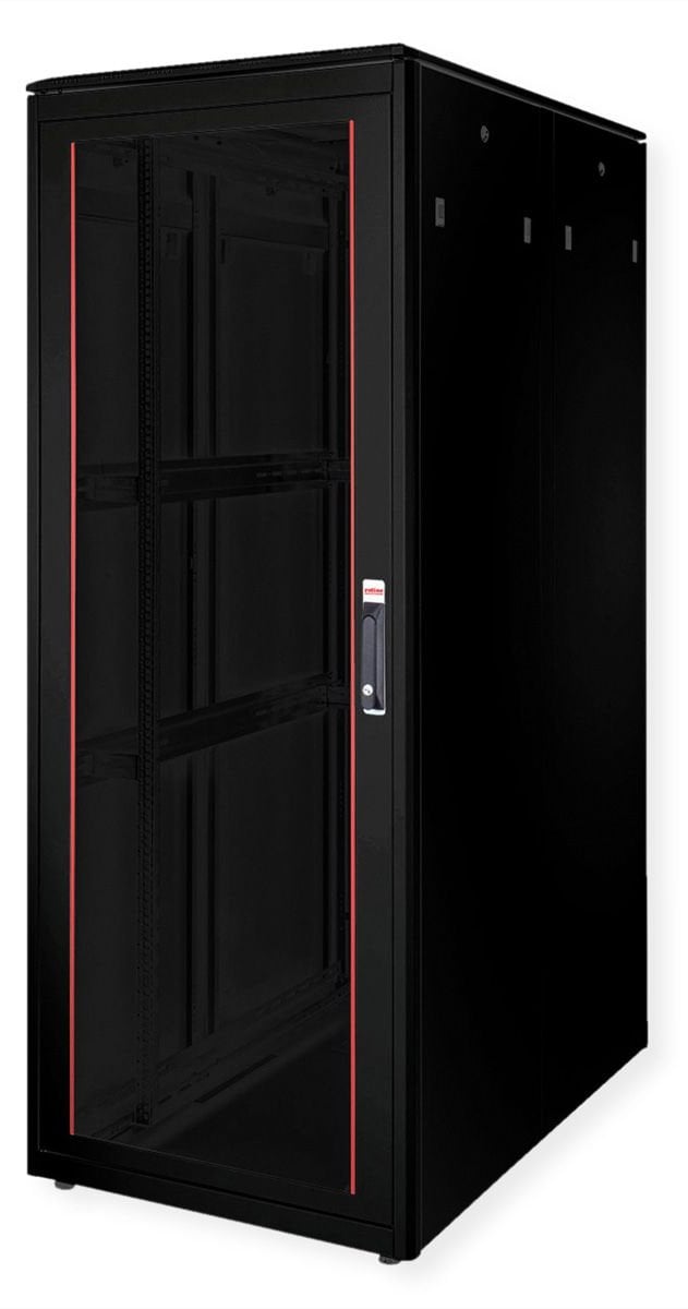 ROLINE 19 Zoll Netzwerkschrank Pro 42 HE 800x1200 BxT Glastür schwarz