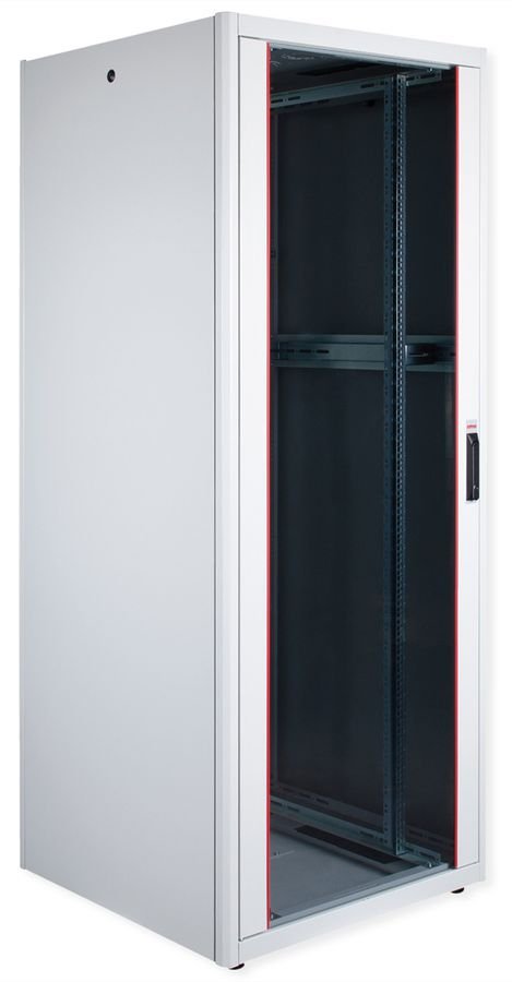ROLINE 19 Zoll Netzwerkschrank Pro 42 HE 800x800 BxT Glastür grau