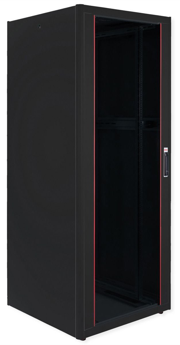 ROLINE 19 Zoll Netzwerkschrank Pro 42 HE 800x800 BxT Glastür schwarz