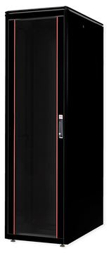 ROLINE 19 Zoll Netzwerkschrank Pro 47 HE 600x1000 BxT Glastür schwarz von LumaTech