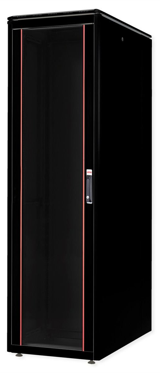 ROLINE 19 Zoll Netzwerkschrank Pro 47 HE 600x1000 BxT Glastür schwarz