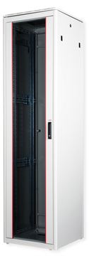 ROLINE 19 Zoll Netzwerkschrank Pro 47 HE 600x600 BxT Glastür grau von LumaTech