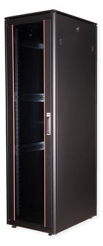 ROLINE 19 Zoll Netzwerkschrank Pro 47 HE 600x800 BxT Glastür schwarz von LumaTech