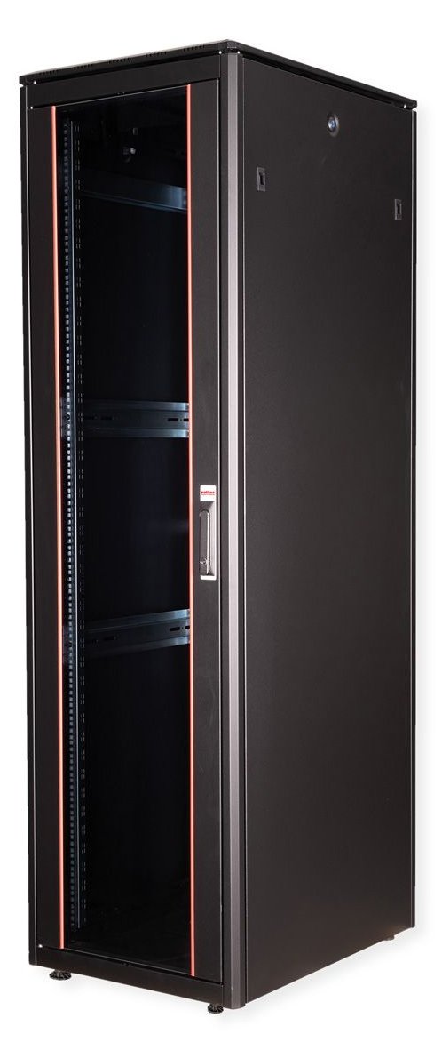 ROLINE 19 Zoll Netzwerkschrank Pro 47 HE 600x800 BxT Glastür schwarz