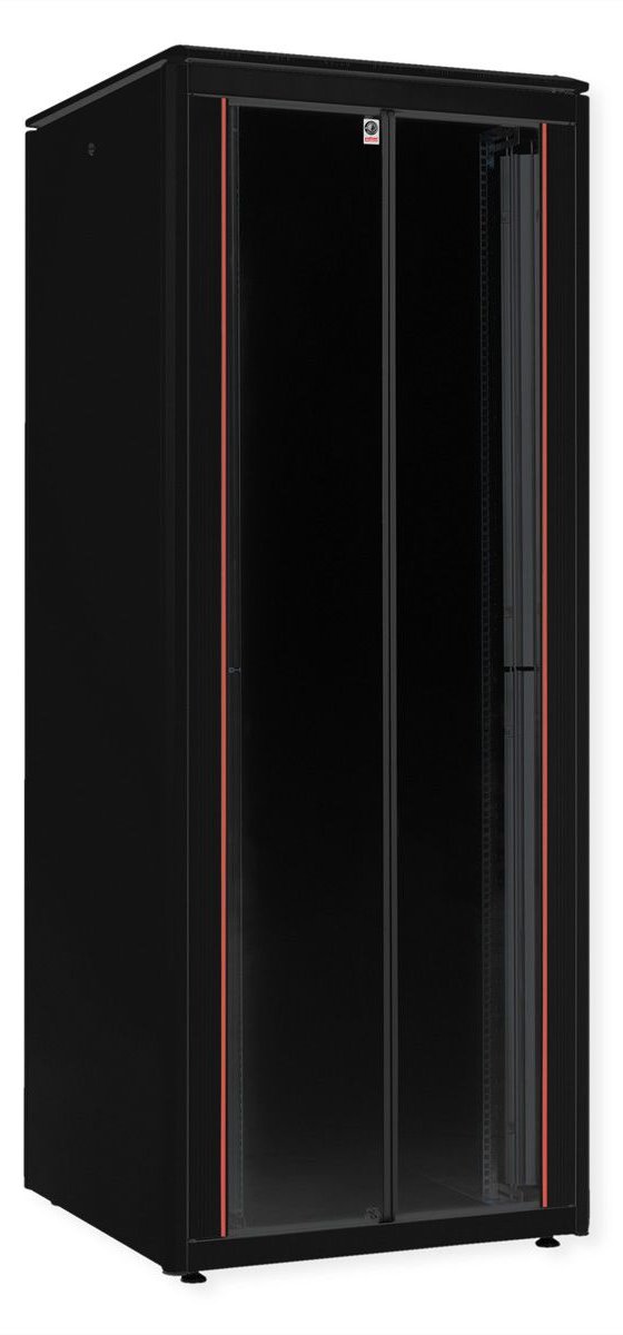 ROLINE 19 Zoll Netzwerkschrank Pro 47 HE 800x800 BxT Glastür schwarz