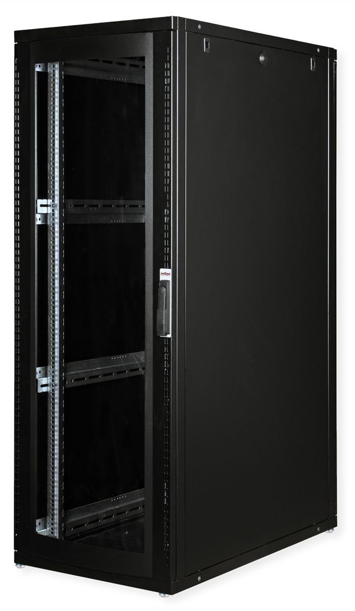 ROLINE 19 Zoll Serverschrank Pro 36 HE 600x1000 BxT schwarz Plexiglas
