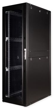 ROLINE 19 Zoll Serverschrank Pro 42 HE 600x1000 BxT schwarz Plexiglas von LumaTech