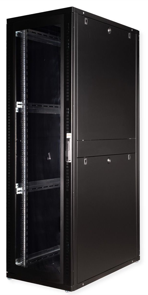 ROLINE 19 Zoll Serverschrank Pro 42 HE 600x1000 BxT schwarz Plexiglas