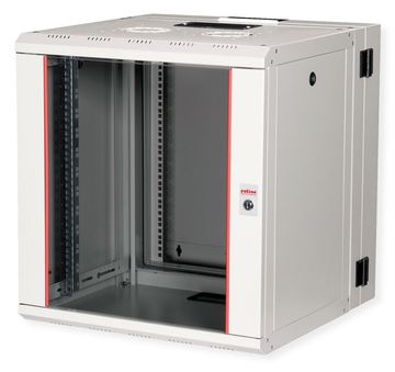 ROLINE 19 Zoll Wandgehäuse Pro 12 HE 600x600 BxT zweiteilig schwenkbar grau - Wandgehäuse von LumaTech