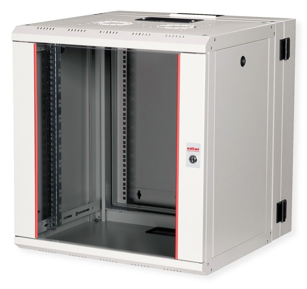 ROLINE 19 Zoll Wandgehäuse Pro 12 HE 600x600 BxT zweiteilig schwenkbar grau - Wandgehäuse
