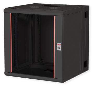 ROLINE 19 Zoll Wandgehäuse Pro 12 HE 600x600 BxT zweiteilig schwenkbar schw - Wandgehäuse von LumaTech