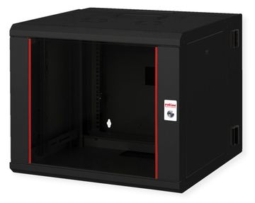 ROLINE 19 Zoll Wandgehäuse Pro 9 HE 600x600 BxT zweiteilig schwenkbar schw - Wandgehäuse von LumaTech