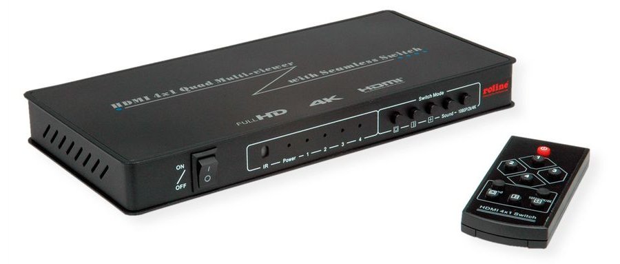 ROLINE HDMI Quad Multi-Viewer Switch 4f. nahtlos
