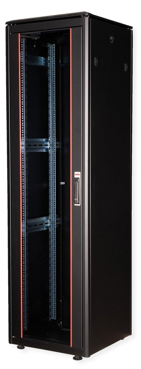 ROLINE Pro - Schrank Netzwerkschrank - mit Glastür, 600 x 600 mm (B x T)