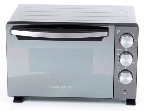ROMMELSBACHER BGS 1400 - 22 l - Schwarz - Silber - Freistehend - Drehregler - 60 min - Glas