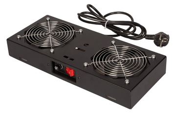 ROTRONIC-SECOMP Roline - Lüftungseinheit - 2 Lüfter - Jet Black, RAL 9005 - 48.3 cm (19) von LumaTech