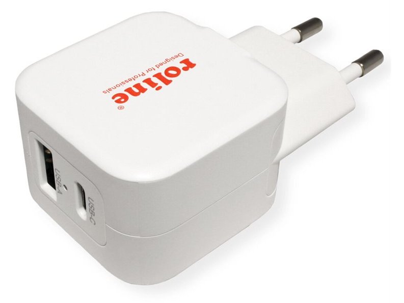 ROTRONIC-SECOMP Roline - Netzteil - 20 Watt - 3 A - PD, QC 3.0 - 2 Ausgabeanschlussstellen (USB, USB-C)